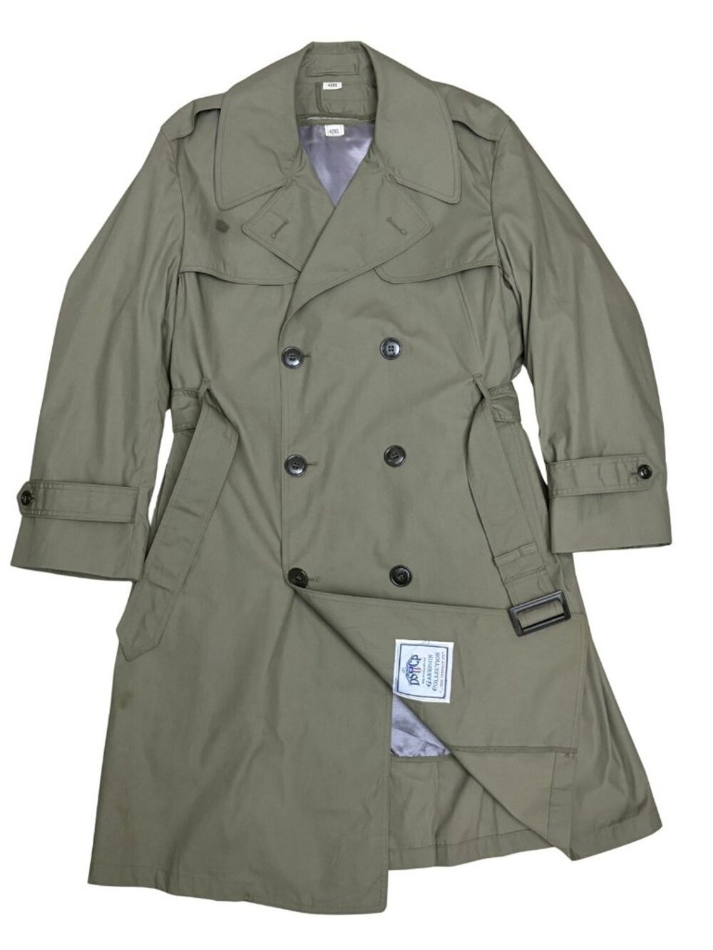 US ARMY NAVY MARINES DSCP Trench Coat Garrison Collection Rain Jacket Mens Large